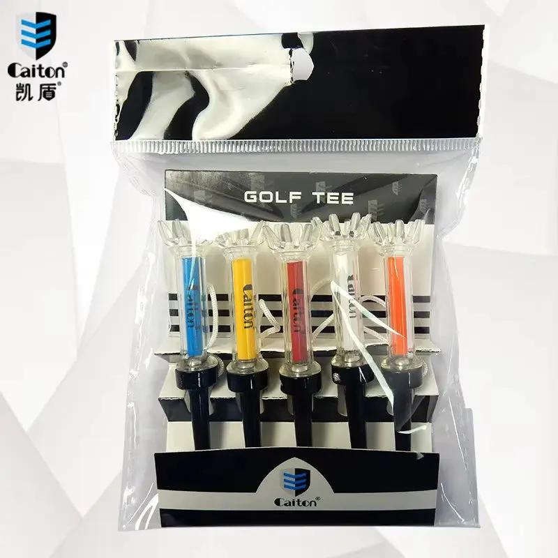 Golf Tees Brand New 5Pcs/ Bag 90Mm 3.11 Inch Caiton Golf Ball Tees Nail Plastic Ball Tee Set Magnetic Tee Multicolor