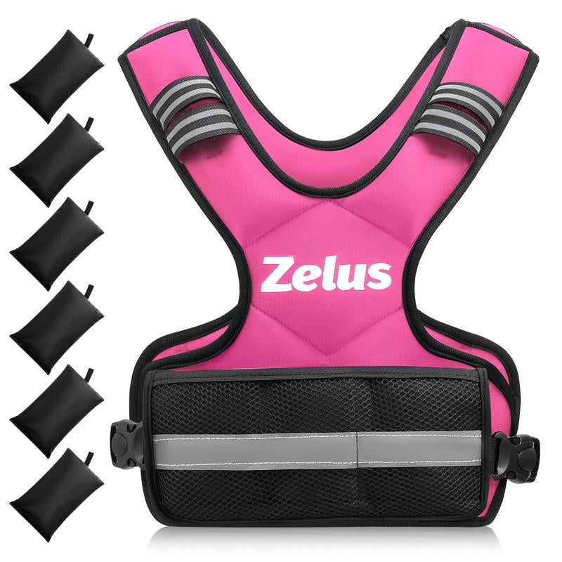 【September Restock】Zelus Weighted Vests for Men and Women | 4-10Lb/11-20Lb/20-32Lb Vest with 6 Ironsand Weights for Home/Outdoorfun Workouts,Gym Outfits,Adjustable Body Weight Vest Exercise Set Training,Gym,Fitness,Comfortable,All Seasons,Gift Idea