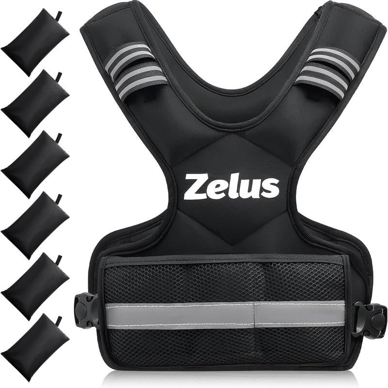 【September Restock】Zelus Weighted Vests for Men and Women | 4-10Lb/11-20Lb/20-32Lb Vest with 6 Ironsand Weights for Home/Outdoorfun Workouts,Gym Outfits,Adjustable Body Weight Vest Exercise Set Training,Gym,Fitness,Comfortable,All Seasons,Gift Idea