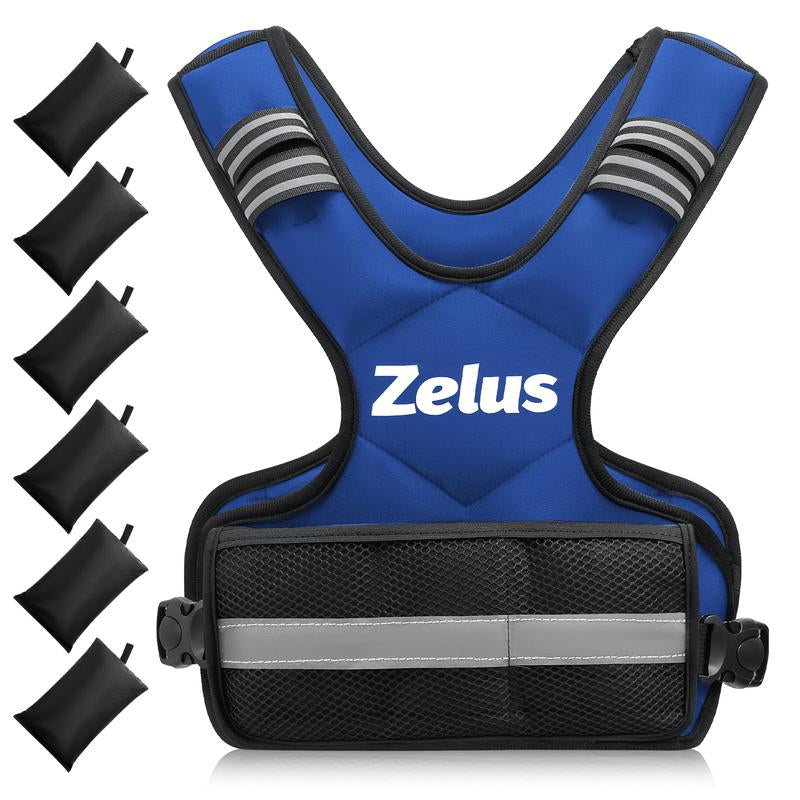 【September Restock】Zelus Weighted Vests for Men and Women | 4-10Lb/11-20Lb/20-32Lb Vest with 6 Ironsand Weights for Home/Outdoorfun Workouts,Gym Outfits,Adjustable Body Weight Vest Exercise Set Training,Gym,Fitness,Comfortable,All Seasons,Gift Idea