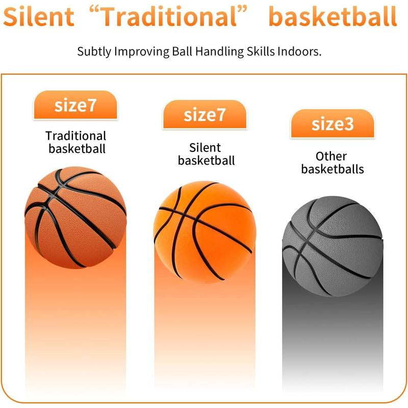 Silent Basketball-Size 7 (29.5") Upgrade Dribble Dream Silent Basketball, Foam Indoor Training Ball for Various Indoor Activities
