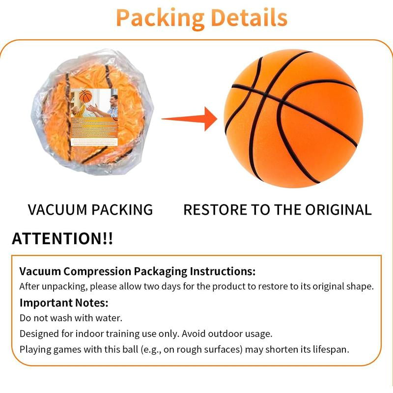 Silent Basketball-Size 7 (29.5") Upgrade Dribble Dream Silent Basketball, Foam Indoor Training Ball for Various Indoor Activities