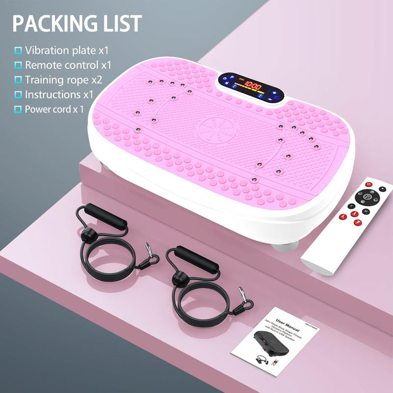 【Hufaut】330Lbs Vibration Plate Exercise Machine Whole Body Workout Vibration Fitness Platform for Home Fitness with Remote Control
