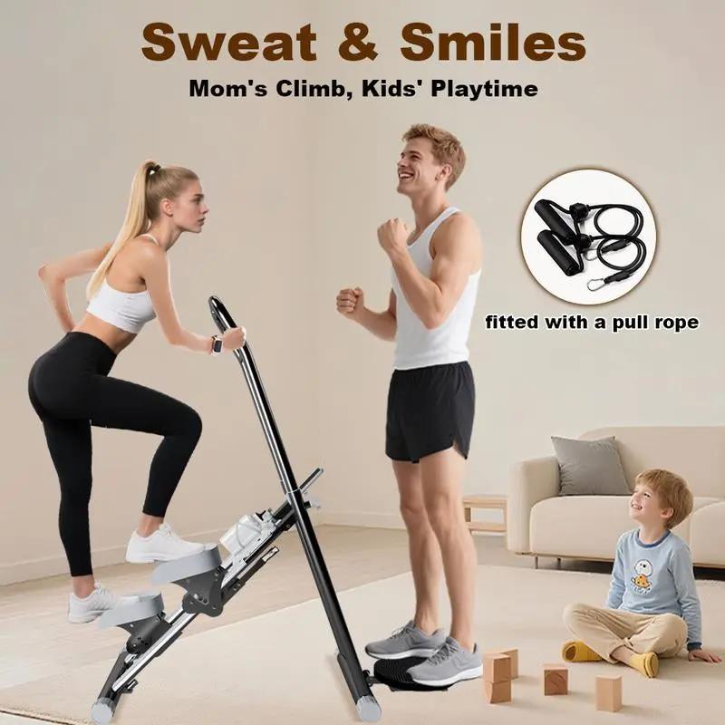 【Fallfreshness】Over SELF Vertical Climber Exercise Stair Stepper with Handlebar for Full-Body Workout Compact Cardio Climber Exercise Machine Vertical Climber for Home Gym Full Body Workout 220Lbs Weight Capacity