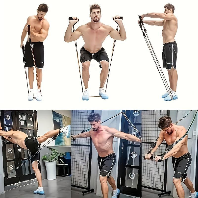 Includes Door Anchor, Handle, Ankle Strap, Portable Bag | Durable and Power-Free, Essential for Home Fitness, Yoga, and Pilates | Security Metal Ring Reinforcement, Beginner Friendly Professional Gym Accessories