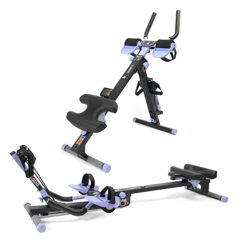 TOUSAINS Adjustable Ab Trainer Machine with LCD Monitor, Foldable Ab Exercise Machine for Abs, Arm, Leg, Buttocks Shaper, Core & Ab Trainer at Home Gym Crunch Fitness Equipment Fallfreshness