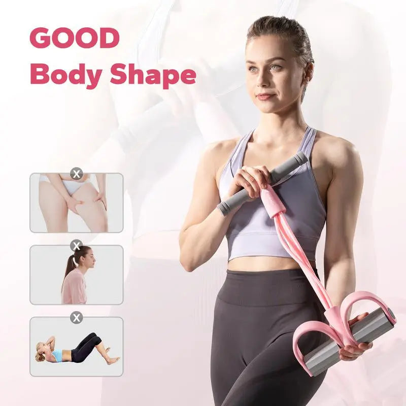 Dealsforyoudays MERACH Multifunction Pedal Resistance Band, Elastic Pull Rope Fitness, Full-Body Workout at Home Gym, Exercise Sit-Up, Yoga, Abdominal Training