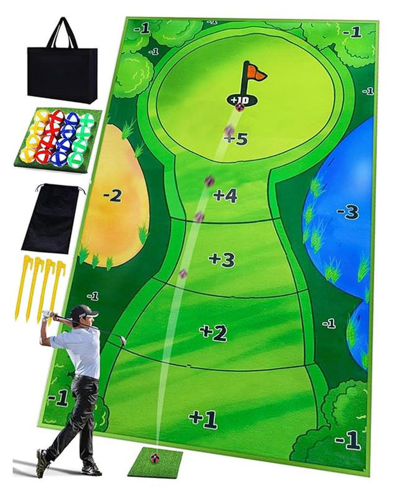 Golf Game Set - Indoor & Outdoor Golf Training Equipment, 1 Set of Golf Training Equipment,Golf Hitting Mat Beginner Golf,Golf Practice, Golf Swing Tips, Golf Clubs, Mini Golf Set, Golf Practice, Boyfriend Gift, Mother'S Day, Golftok, Golf Skills