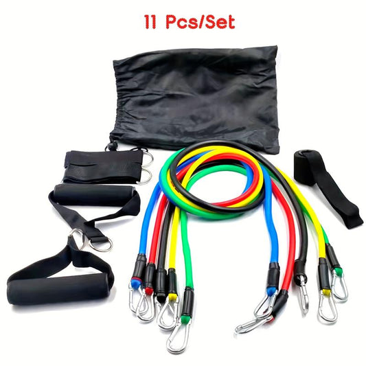 Includes Door Anchor, Handle, Ankle Strap, Portable Bag | Durable and Power-Free, Essential for Home Fitness, Yoga, and Pilates | Security Metal Ring Reinforcement, Beginner Friendly Professional Gym Accessories