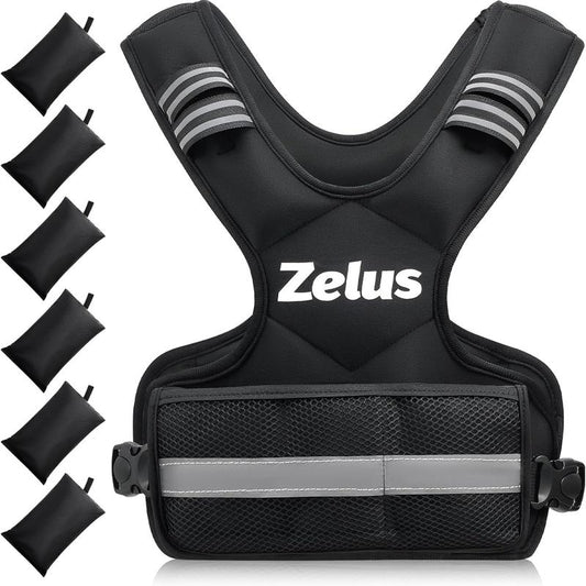 【September Restock】Zelus Weighted Vests for Men and Women | 4-10Lb/11-20Lb/20-32Lb Vest with 6 Ironsand Weights for Home/Outdoorfun Workouts,Gym Outfits,Adjustable Body Weight Vest Exercise Set Training,Gym,Fitness,Comfortable,All Seasons,Gift Idea