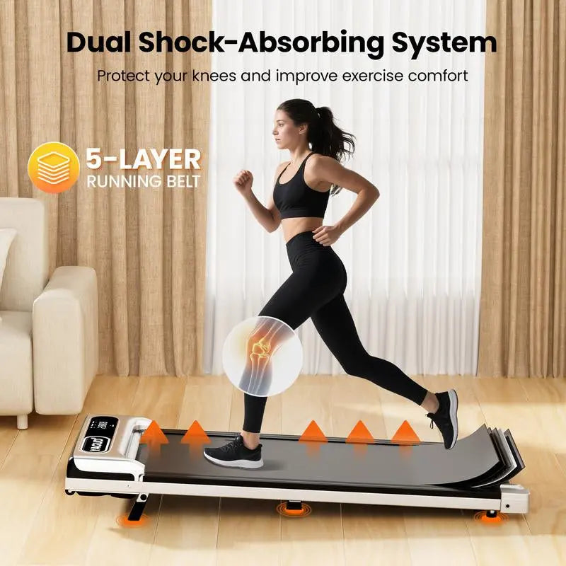 Walking Pad with Incline, Yagud Incline Walking Pad for Home，Under Desk Treadmills for Home with Remote Control, Walking Pad Treadmill with Manual Incline, LED Display, 265LBS Weight Capacity
