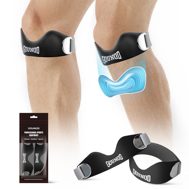 Silicone Patella Knee Strap for Knee Pain Relief – Adjustable Brace for Women & Men, Ideal for Running, Basketball, Volleyball, Squats, Tendonitis, and Jumper’S Knee Support Fallfreshness