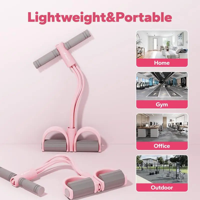 Dealsforyoudays MERACH Multifunction Pedal Resistance Band, Elastic Pull Rope Fitness, Full-Body Workout at Home Gym, Exercise Sit-Up, Yoga, Abdominal Training