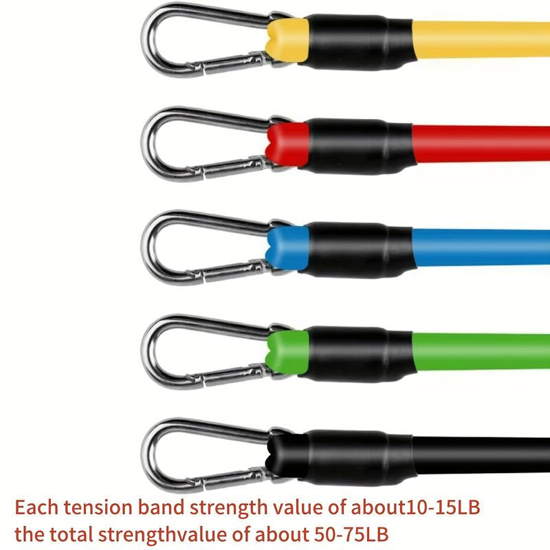 Includes Door Anchor, Handle, Ankle Strap, Portable Bag | Durable and Power-Free, Essential for Home Fitness, Yoga, and Pilates | Security Metal Ring Reinforcement, Beginner Friendly Professional Gym Accessories