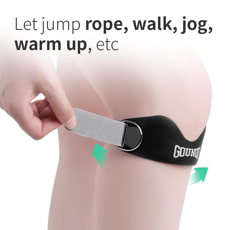 Silicone Patella Knee Strap for Knee Pain Relief – Adjustable Brace for Women & Men, Ideal for Running, Basketball, Volleyball, Squats, Tendonitis, and Jumper’S Knee Support Fallfreshness