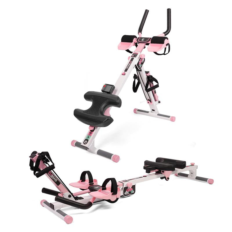 TOUSAINS Adjustable Ab Trainer Machine with LCD Monitor, Foldable Ab Exercise Machine for Abs, Arm, Leg, Buttocks Shaper, Core & Ab Trainer at Home Gym Crunch Fitness Equipment Fallfreshness