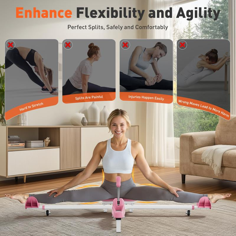 FEIERDUN Leg Split Machine to Enhance Flexibility, Leg Stretcher Machine for Ballet, Cheerleading Dance and Gymnastics, Fit for Beginer and Athlete Multifunctional Fitness Equipment Strength Training Accessory