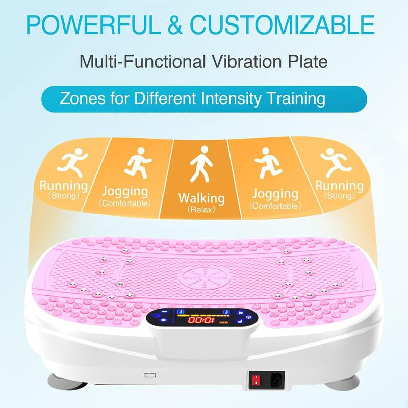 【Hufaut】330Lbs Vibration Plate Exercise Machine Whole Body Workout Vibration Fitness Platform for Home Fitness with Remote Control