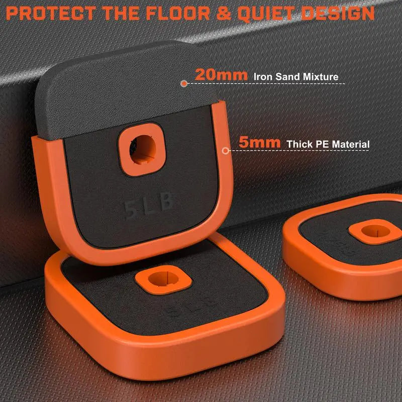 Bearbro 45/65/85Lbs Adjustable Dumbbells Set, 4 in 1 Free Weights Dumbbells Set with Connector Used as Dumbbell, Barbell, Push up Stand, Kettlebells for Home Gym Exercises,Dealsforyoudays