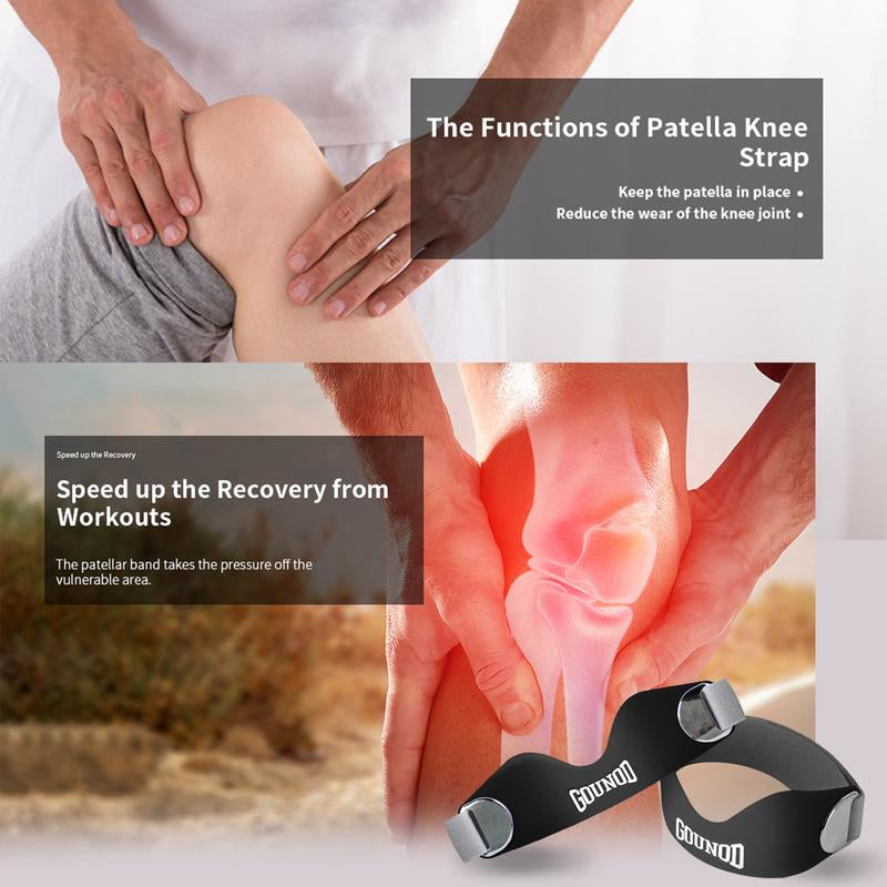 Silicone Patella Knee Strap for Knee Pain Relief – Adjustable Brace for Women & Men, Ideal for Running, Basketball, Volleyball, Squats, Tendonitis, and Jumper’S Knee Support Fallfreshness
