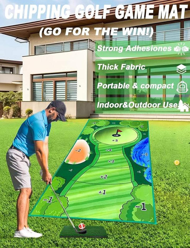 Golf Game Set - Indoor & Outdoor Golf Training Equipment, 1 Set of Golf Training Equipment,Golf Hitting Mat Beginner Golf,Golf Practice, Golf Swing Tips, Golf Clubs, Mini Golf Set, Golf Practice, Boyfriend Gift, Mother'S Day, Golftok, Golf Skills